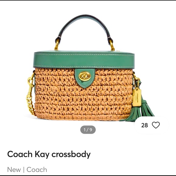 Coach Handbags - Coach Kay Crossbody Purse (new) washed green